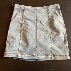 Free People Stretch Denim Skirt